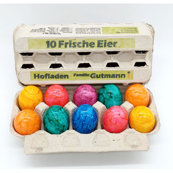 Vespereier - bunte Eier, Fam.Möhler